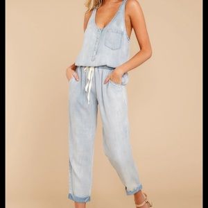 NWOT Lovestitch chambray jumpsuit